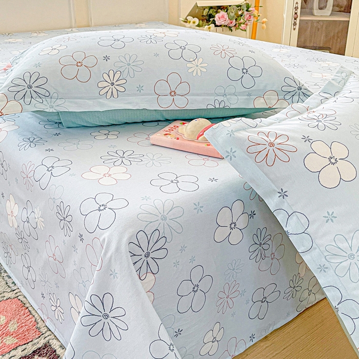 91家纺网 家纺一手货源 找家纺 卡普家居 2025新款全棉印花A版床单 漫日夏花