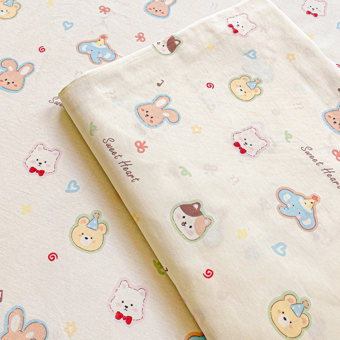 91家纺网 家纺一手货源 找家纺 卡普家居 2025新款全棉印花A版床单 萌宠国度