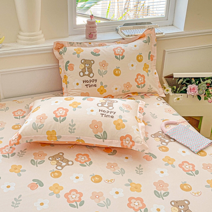 91家纺网 家纺一手货源 找家纺 卡普家居 2025新款全棉印花A版床单 秋日森林