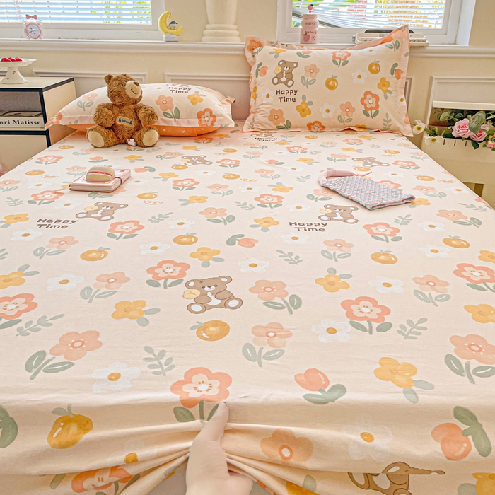 91家纺网 家纺一手货源 找家纺 卡普家居 2025新款全棉印花A版床单 秋日森林