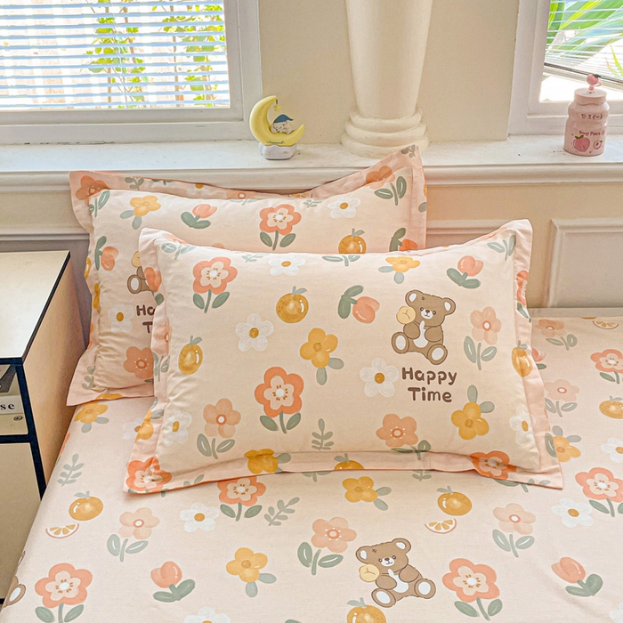 91家纺网 家纺一手货源 找家纺 卡普家居 2025新款全棉印花A版床单 秋日森林