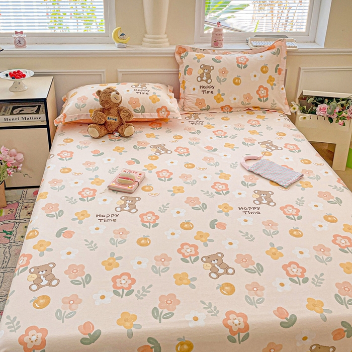 91家纺网 家纺一手货源 找家纺 卡普家居 2025新款全棉印花A版床单 秋日森林