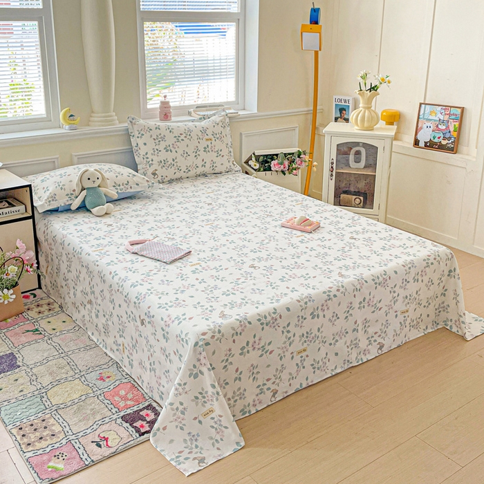 91家纺网 家纺一手货源 找家纺 卡普家居 2025新款全棉印花A版床单 温暖思绪