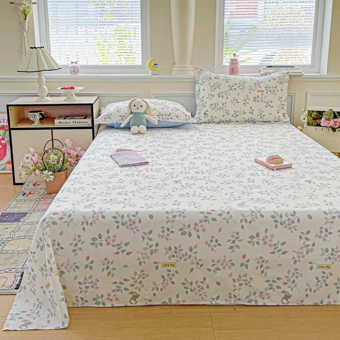 91家纺网 家纺一手货源 找家纺 卡普家居 2025新款全棉印花A版床单 温暖思绪