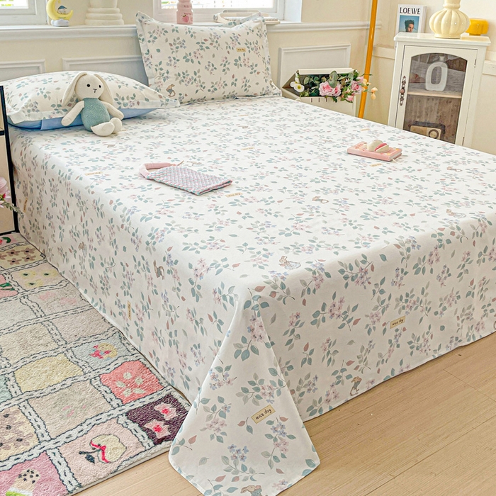 91家纺网 家纺一手货源 找家纺 卡普家居 2025新款全棉印花A版床单 温暖思绪