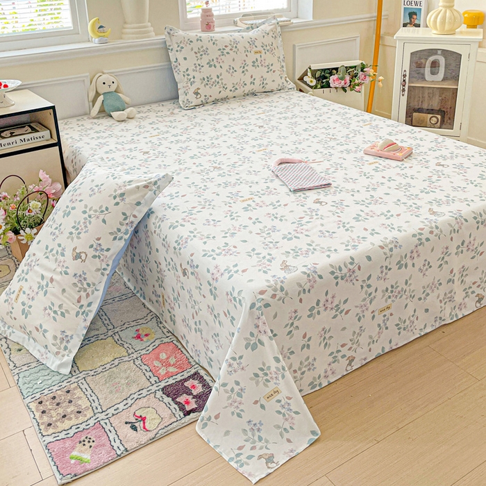 91家纺网 家纺一手货源 找家纺 卡普家居 2025新款全棉印花A版床单 温暖思绪