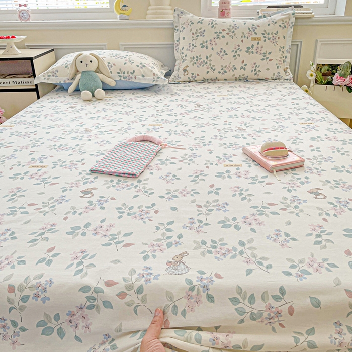 91家纺网 家纺一手货源 找家纺 卡普家居 2025新款全棉印花A版床单 温暖思绪