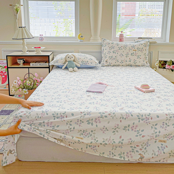 91家纺网 家纺一手货源 找家纺 卡普家居 2025新款全棉印花A版床单 温暖思绪