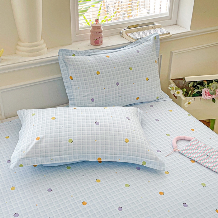 91家纺网 家纺一手货源 找家纺 卡普家居 2025新款全棉印花A版床单 小橘柑