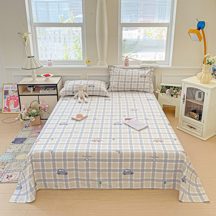 卡普家居 2025新款全棉印花A版床单 小汽车