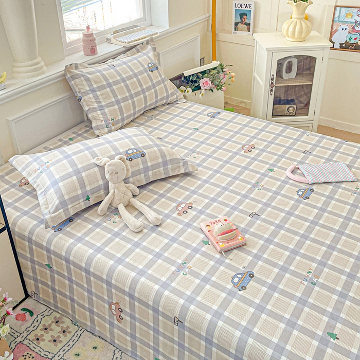 91家纺网 家纺一手货源 找家纺 卡普家居 2025新款全棉印花A版床单 小汽车