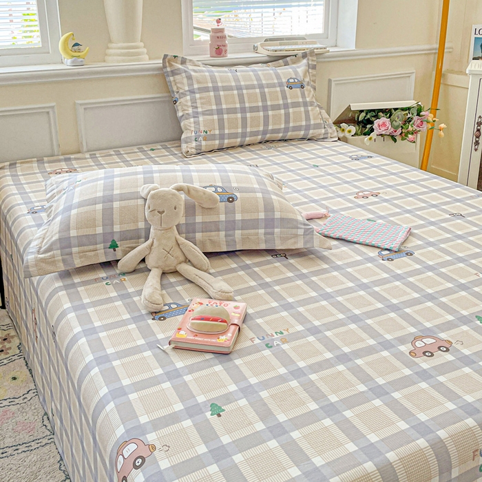 91家纺网 家纺一手货源 找家纺 卡普家居 2025新款全棉印花A版床单 小汽车