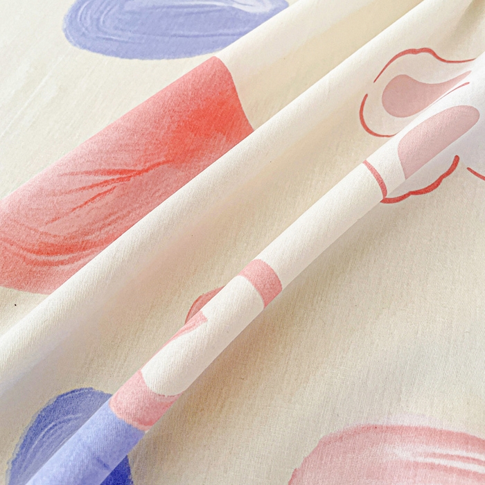 91家纺网 家纺一手货源 找家纺 卡普家居 2025新款全棉印花A版床单 小兔可可