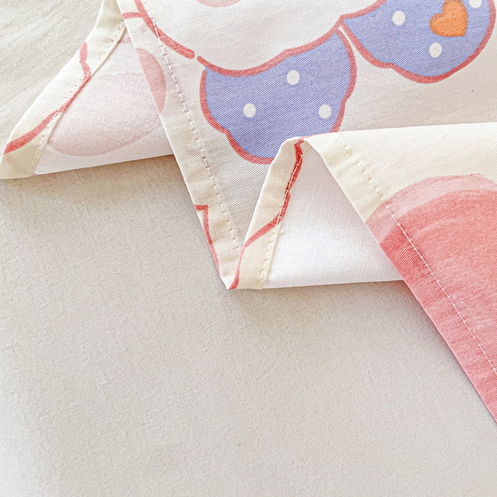 91家纺网 家纺一手货源 找家纺 卡普家居 2025新款全棉印花A版床单 小兔可可