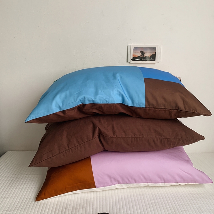 91家纺网 家纺一手货源 找家纺 （总）柚可家居 2025新款40支13372多彩单枕套-枕套三