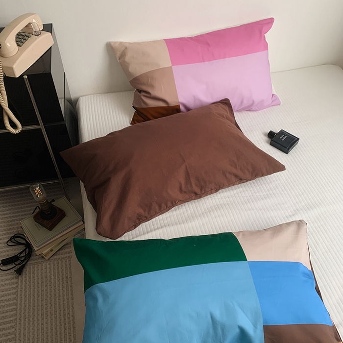 91家纺网 家纺一手货源 找家纺 （总）柚可家居 2025新款40支13372多彩单枕套-枕套三