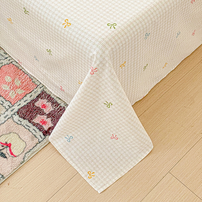 91家纺网 家纺一手货源 找家纺 卡普家居 2025新款全棉印花A版床单 友谊结