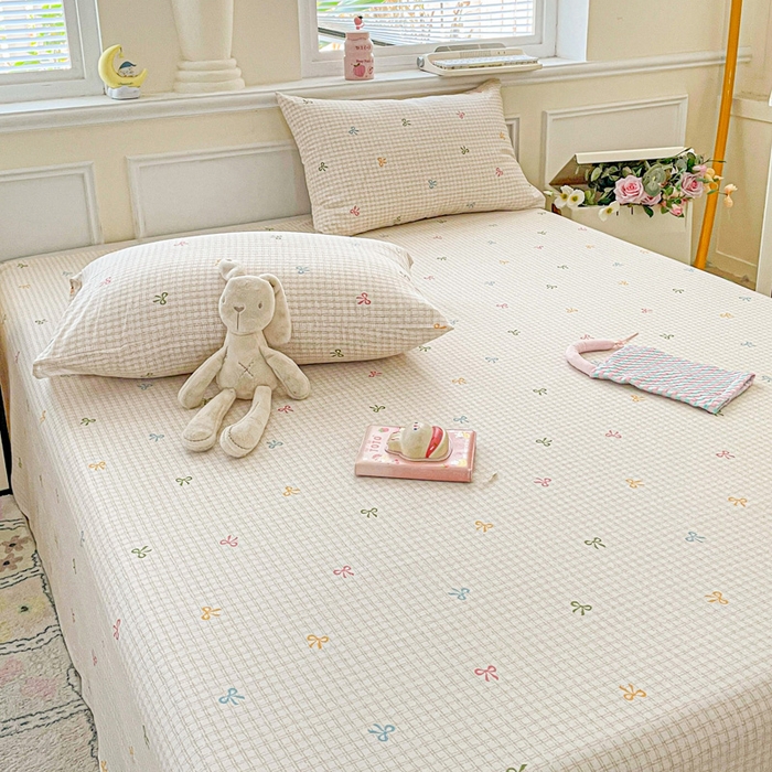 91家纺网 家纺一手货源 找家纺 卡普家居 2025新款全棉印花A版床单 友谊结