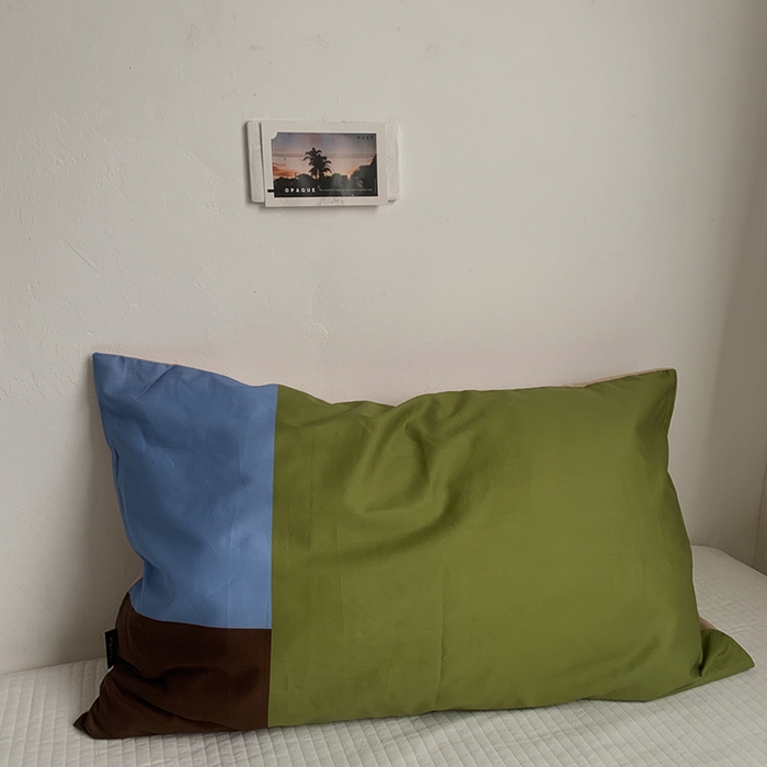 柚可家居 2025新款40支13372多彩单枕套-枕套二 绿茶格