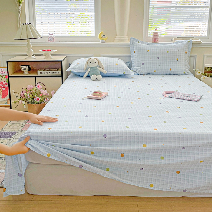 91家纺网 家纺一手货源 找家纺 卡普二店 2025新款全棉印花A版床单 小橘柑