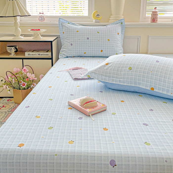 91家纺网 家纺一手货源 找家纺 卡普二店 2025新款全棉印花A版床单 小橘柑