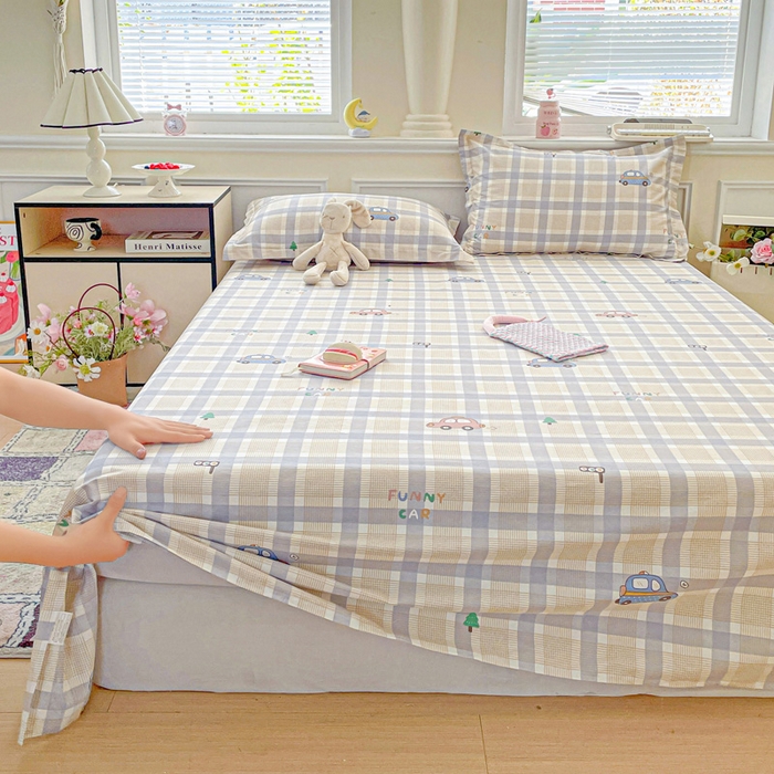 91家纺网 家纺一手货源 找家纺 卡普二店 2025新款全棉印花A版床单 小汽车