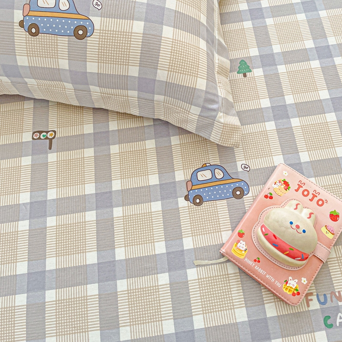 91家纺网 家纺一手货源 找家纺 卡普二店 2025新款全棉印花A版床单 小汽车