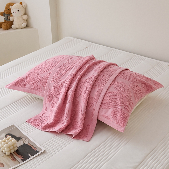 悦然毛巾被 2025新款全棉纯棉老式枕巾毛圈款 海派旧韵豆纱