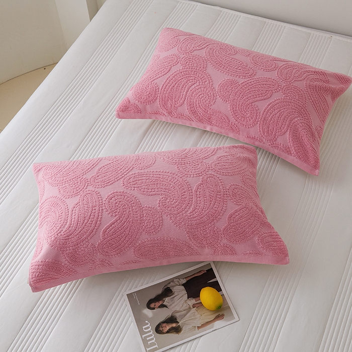 91家纺网 家纺一手货源 找家纺 悦然毛巾被 2025新款全棉纯棉老式枕巾毛圈款 海派旧韵豆纱