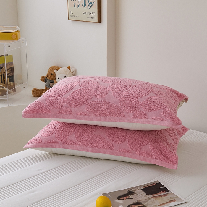 91家纺网 家纺一手货源 找家纺 悦然毛巾被 2025新款全棉纯棉老式枕巾毛圈款 海派旧韵豆纱