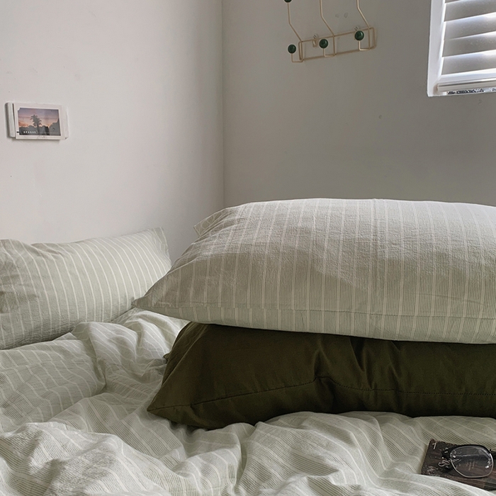 91家纺网 家纺一手货源 找家纺 （总）柚可家居 2025新款全棉色织水洗棉四件套-海龟海滩