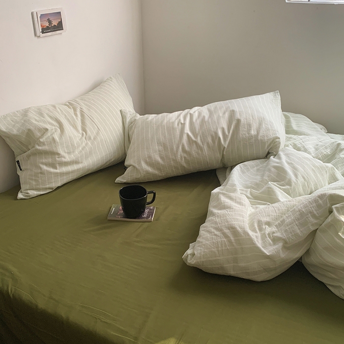 91家纺网 家纺一手货源 找家纺 （总）柚可家居 2025新款全棉色织水洗棉四件套-海龟海滩