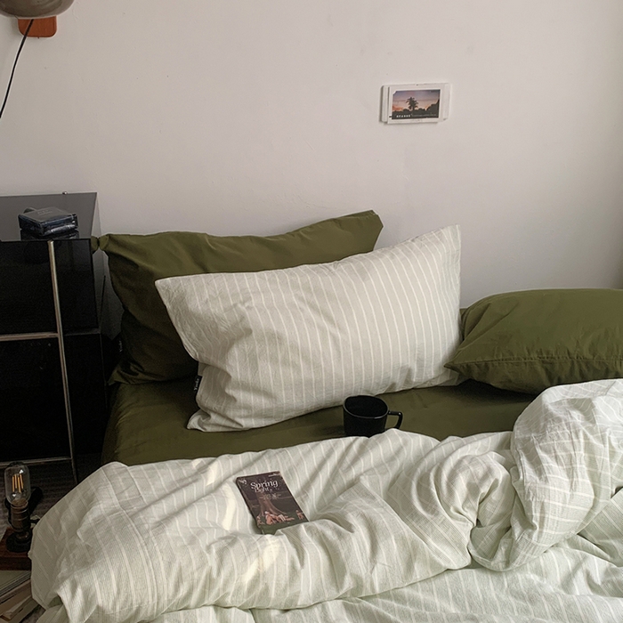 91家纺网 家纺一手货源 找家纺 （总）柚可家居 2025新款全棉色织水洗棉四件套-海龟海滩