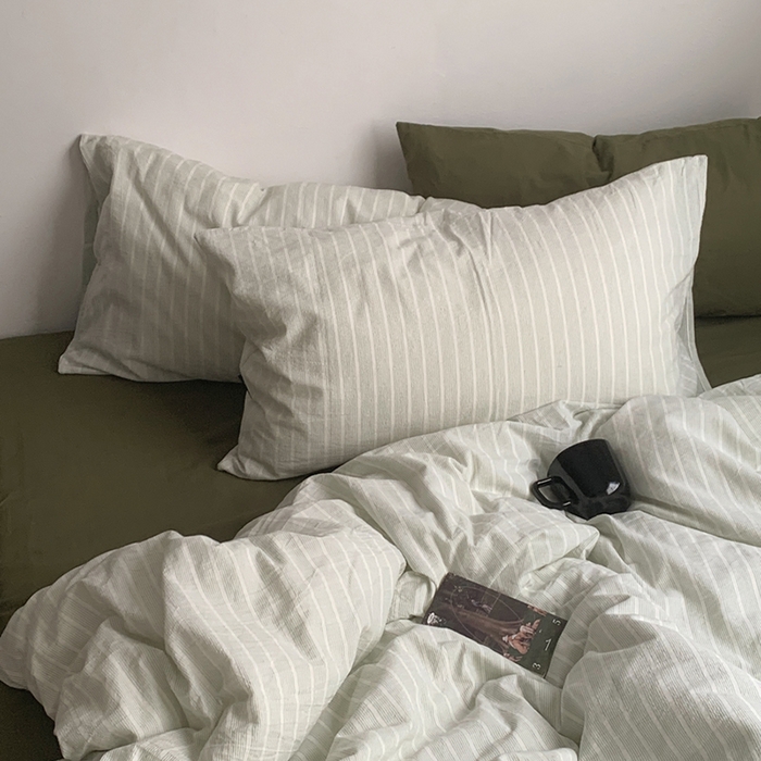 91家纺网 家纺一手货源 找家纺 （总）柚可家居 2025新款全棉色织水洗棉四件套-海龟海滩