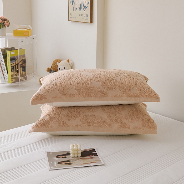 91家纺网 家纺一手货源 找家纺 悦然毛巾被 2025新款全棉纯棉老式枕巾毛圈款 海派旧韵咖啡