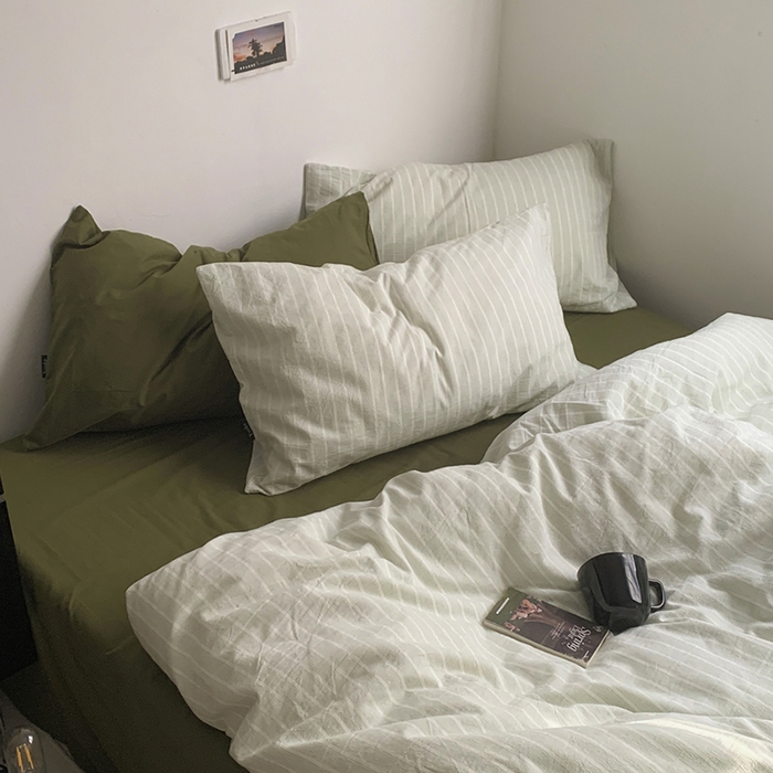 91家纺网 家纺一手货源 找家纺 （总）柚可家居 2025新款全棉色织水洗棉四件套-海龟海滩