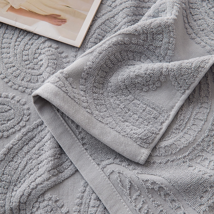91家纺网 家纺一手货源 找家纺 悦然毛巾被 2025新款全棉纯棉老式枕巾毛圈款 海派旧韵浅灰