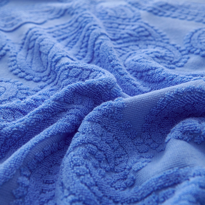 91家纺网 家纺一手货源 找家纺 悦然毛巾被 2025新款全棉纯棉老式枕巾毛圈款 海派旧韵深蓝