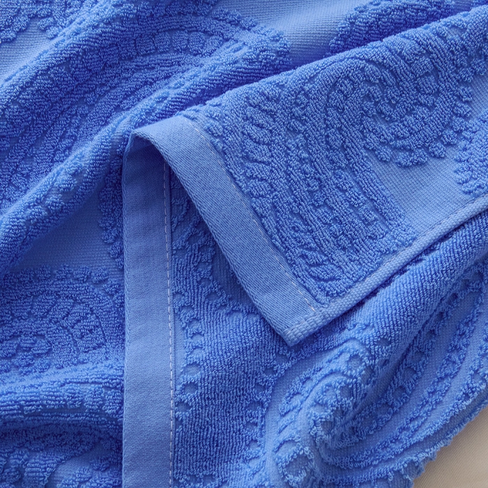 91家纺网 家纺一手货源 找家纺 悦然毛巾被 2025新款全棉纯棉老式枕巾毛圈款 海派旧韵深蓝