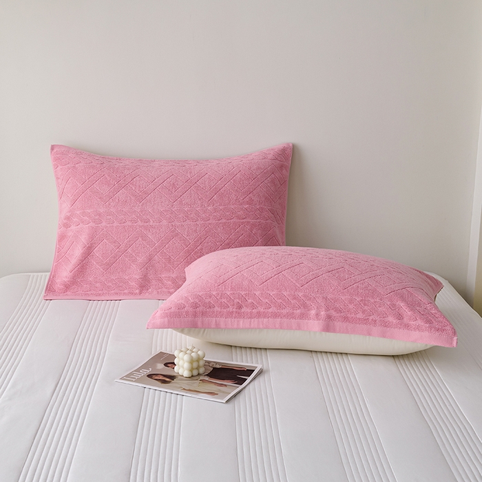 91家纺网 家纺一手货源 找家纺 悦然毛巾被 2025新款全棉纯棉老式枕巾毛圈款 旧时光豆纱