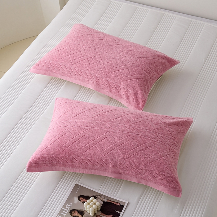 91家纺网 家纺一手货源 找家纺 悦然毛巾被 2025新款全棉纯棉老式枕巾毛圈款 旧时光豆纱