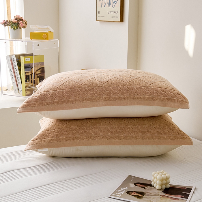 91家纺网 家纺一手货源 找家纺 悦然毛巾被 2025新款全棉纯棉老式枕巾毛圈款 旧时光咖啡