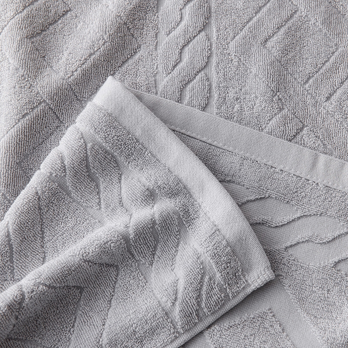 91家纺网 家纺一手货源 找家纺 悦然毛巾被 2025新款全棉纯棉老式枕巾毛圈款 旧时光浅灰