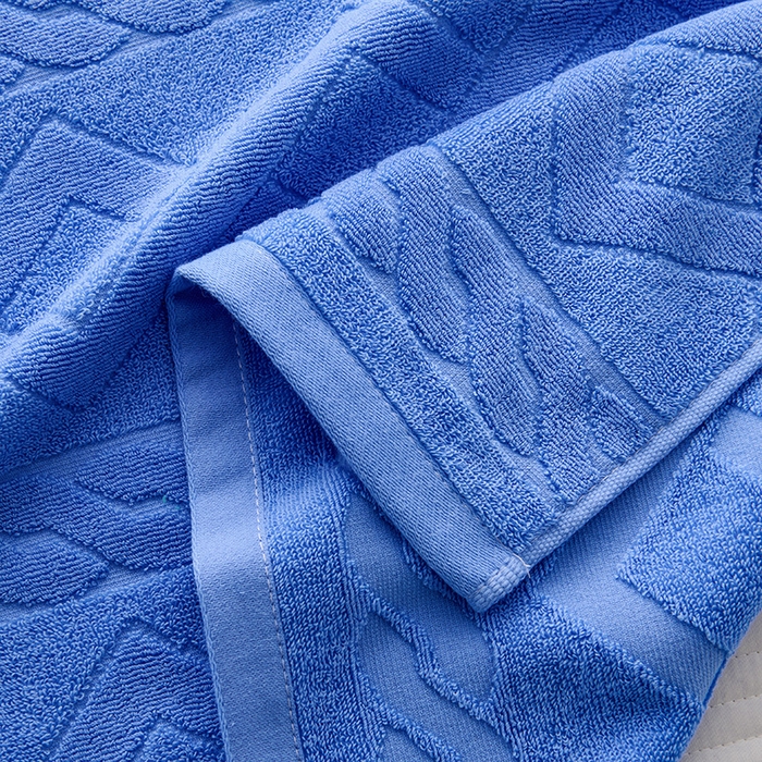 91家纺网 家纺一手货源 找家纺 悦然毛巾被 2025新款全棉纯棉老式枕巾毛圈款 旧时光深蓝