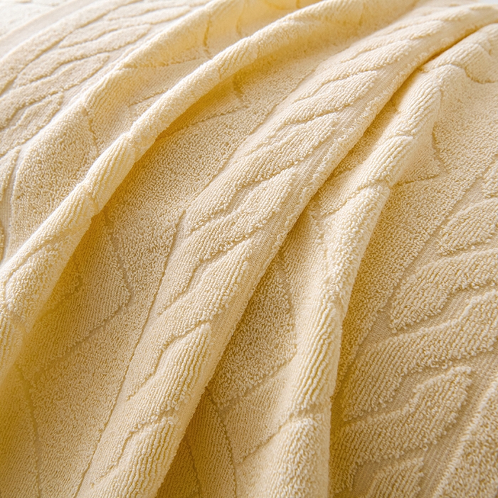 91家纺网 家纺一手货源 找家纺 悦然毛巾被 2025新款全棉纯棉老式枕巾毛圈款 旧时光米白