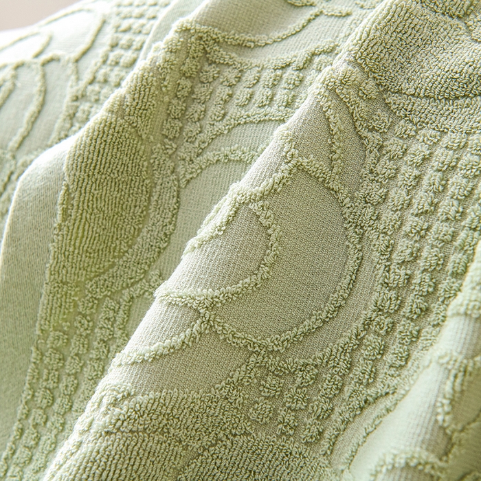 91家纺网 家纺一手货源 找家纺 悦然毛巾被 2025新款全棉纯棉老式枕巾毛圈款 玫瑰物语灰青