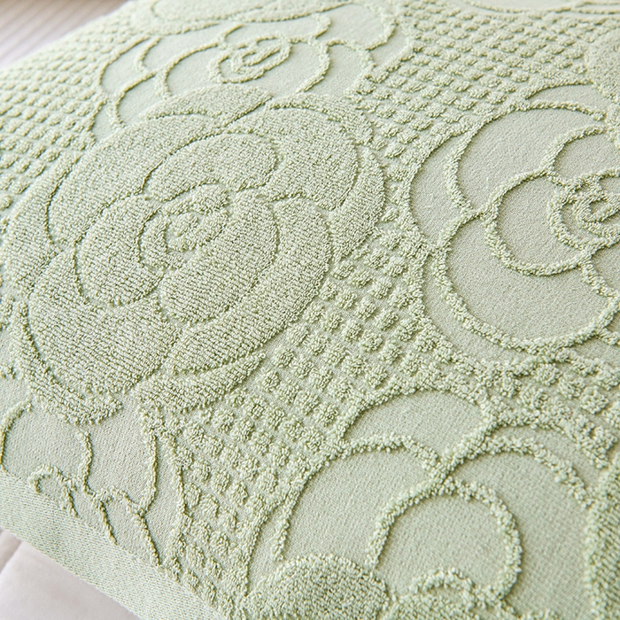 91家纺网 家纺一手货源 找家纺 悦然毛巾被 2025新款全棉纯棉老式枕巾毛圈款 玫瑰物语灰青