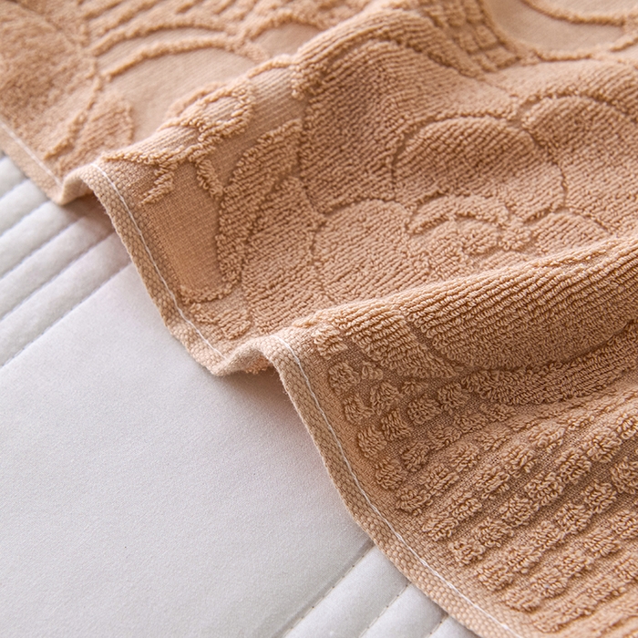 91家纺网 家纺一手货源 找家纺 悦然毛巾被 2025新款全棉纯棉老式枕巾毛圈款 玫瑰物语咖啡