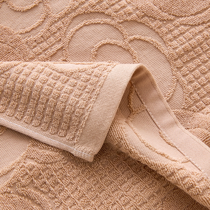 91家纺网 家纺一手货源 找家纺 悦然毛巾被 2025新款全棉纯棉老式枕巾毛圈款 玫瑰物语咖啡