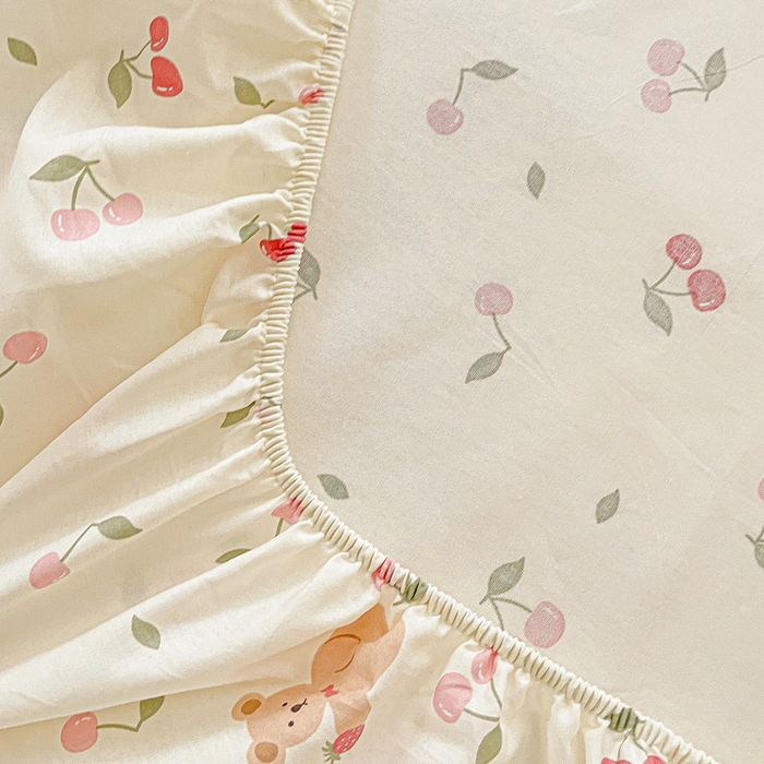 91家纺网 家纺一手货源 找家纺 卡普二店 2025新款全棉印花A版床笠 花季少女